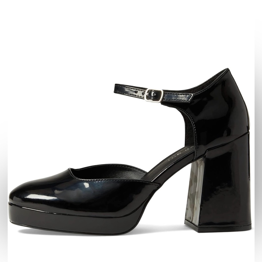 Madden Girl NIB Oliverr Black Patent Leather platform SZ 8.5 - Picture 3 of 10